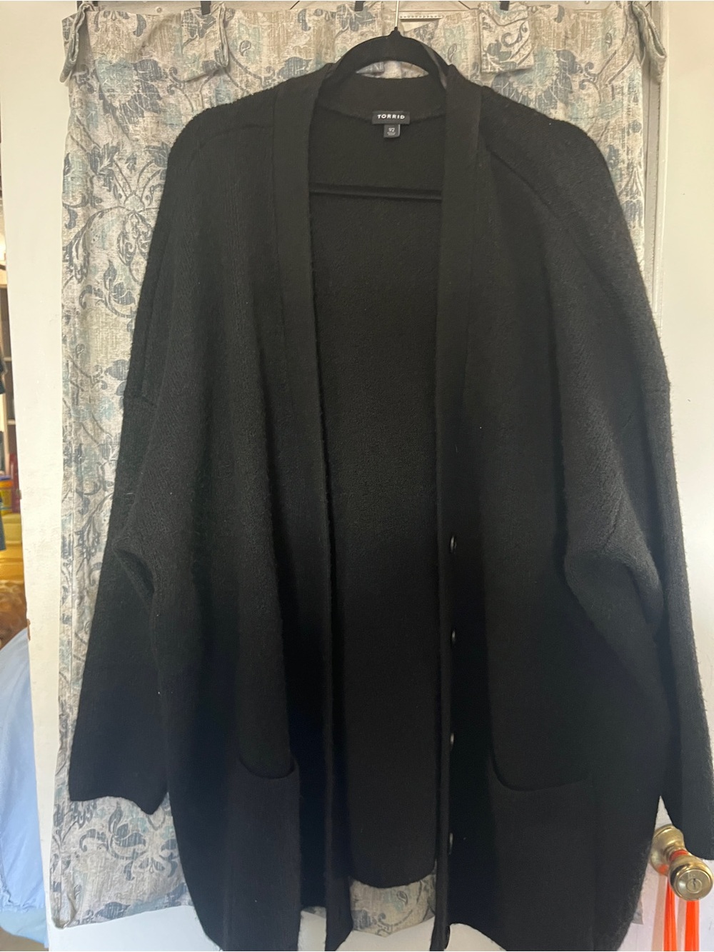torrid Black Open-Front Chunky Cardigan